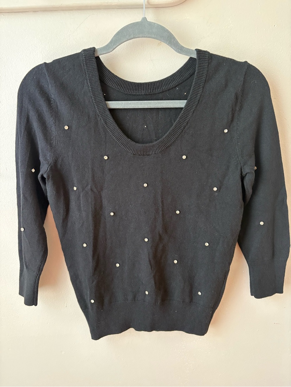 Ann Taylor Black Embellished Women's Sweater
